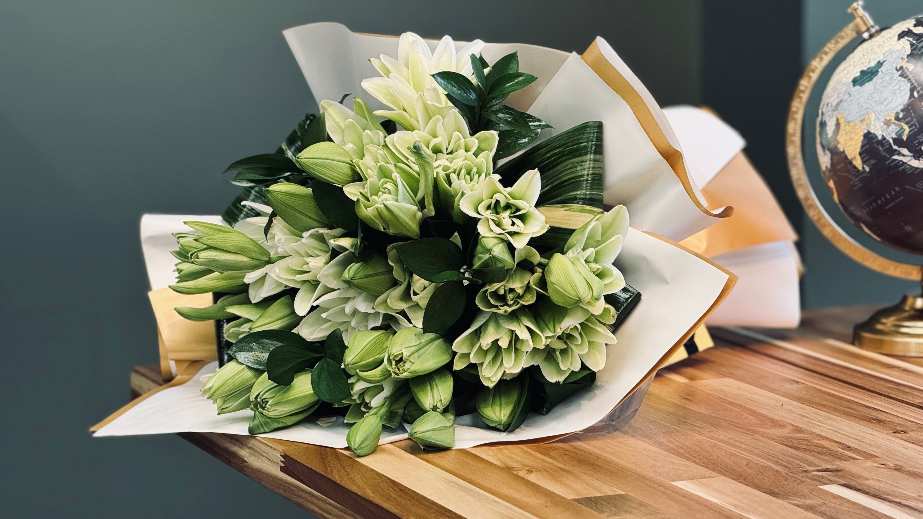 Exquisite White Lily Arrangement Delivered