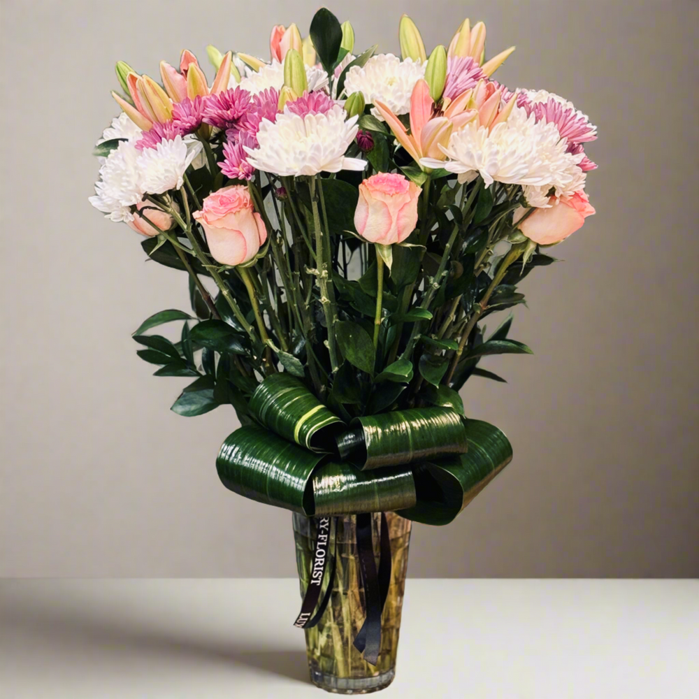 elegant pink flower arrangements