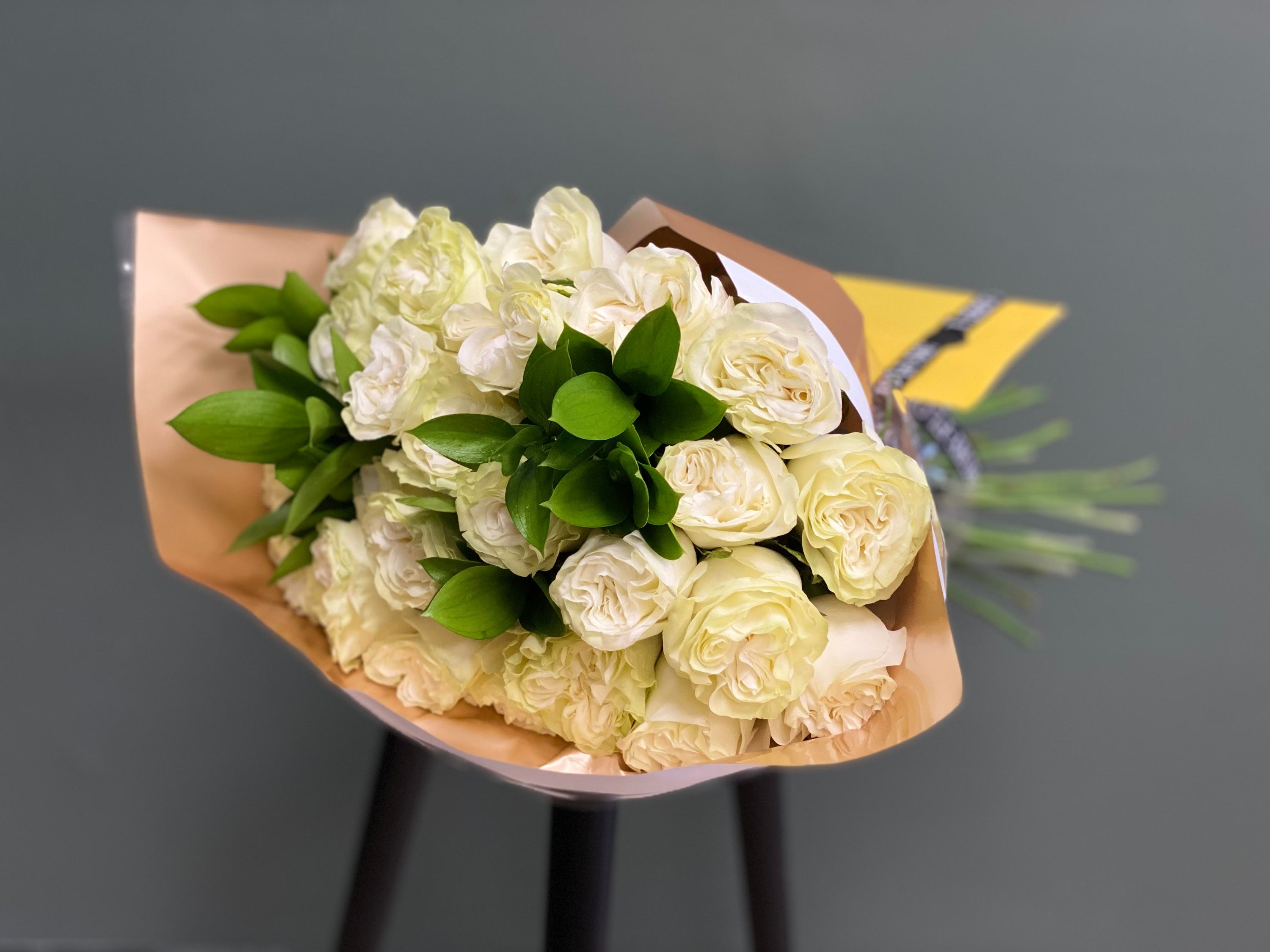 Vibrant White Rose Bouquet Gift